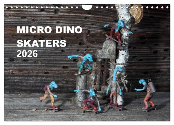 Produktbild: Micro Dino Skaters 2026 (Wandkalender 2026 DIN A4 quer), CALVENDO Monatskalender