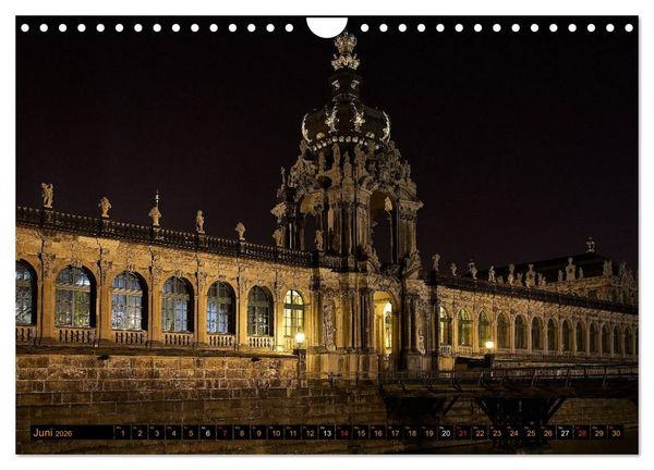 Produktbild: Eine Nacht in Dresden (Wandkalender 2026 DIN A4 quer), CALVENDO Monatskalender