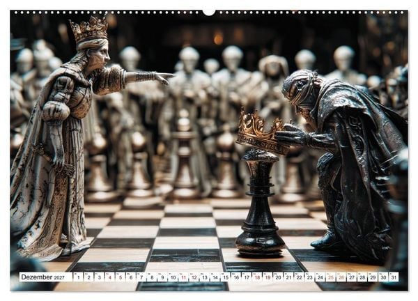 Produktbild: Schach &ndash; Wenn Schachfiguren Charakter zeigen (Wandkalender 2027 DIN A2 quer), CALVENDO Monatskalender