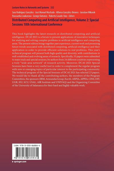 Produktbild: Distributed Computing and Artificial Intelligence, Volume 2: Special Sessions 18th International Conference