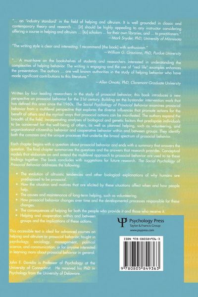 Produktbild: The Social Psychology of Prosocial Behavior