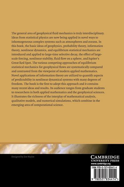 Produktbild: Nonlinear Dynamics and Statistical Theories for Basic Geophysical Flows