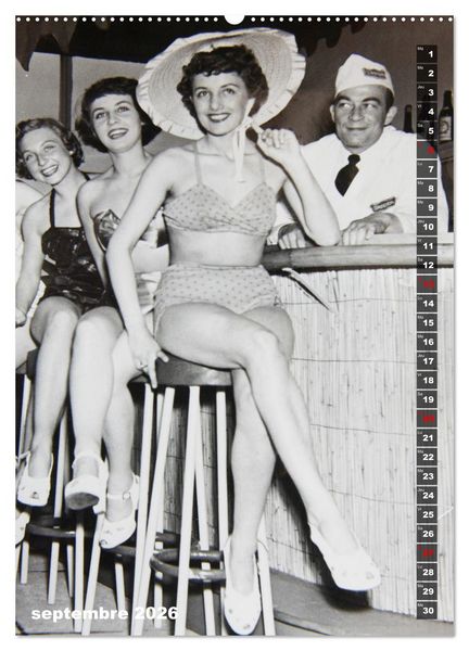 Produktbild: Deux mannequins des ann&eacute;es 1950 - Les jumelles Thea et Helga (Calendrier mural 2026 DIN A2 horizontal), CALVENDO calendrier mensuel