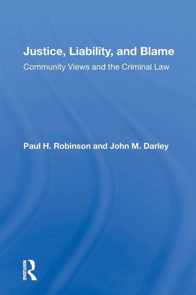 Produktbild: Justice, Liability, and Blame