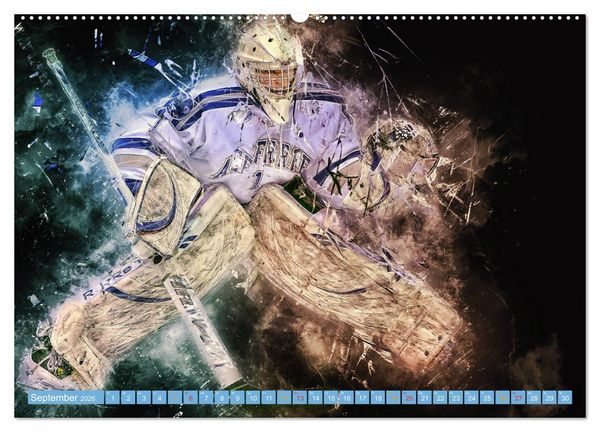 Produktbild: Eishockey - extrem cool (hochwertiger Premium Wandkalender 2026 DIN A2 quer), Kunstdruck in Hochglanz