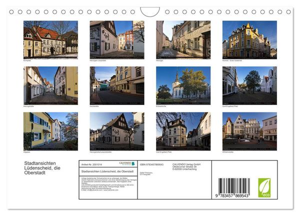 Produktbild: Stadtansichten L&uuml;denscheid, die Oberstadt (Wandkalender 2026 DIN A4 quer), CALVENDO Monatskalender