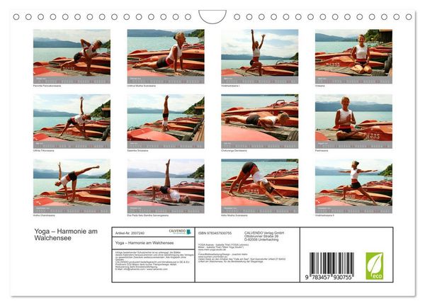 Produktbild: Yoga &ndash; Harmonie am Walchensee (Wandkalender 2026 DIN A4 quer), CALVENDO Monatskalender