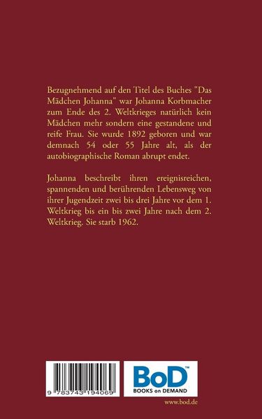 Produktbild: Das M&auml;dchen Johanna