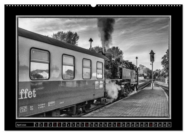 Produktbild: Unter Dampf - Eisenbahnromantik im Harz (Wandkalender 2026 DIN A2 quer), CALVENDO Monatskalender