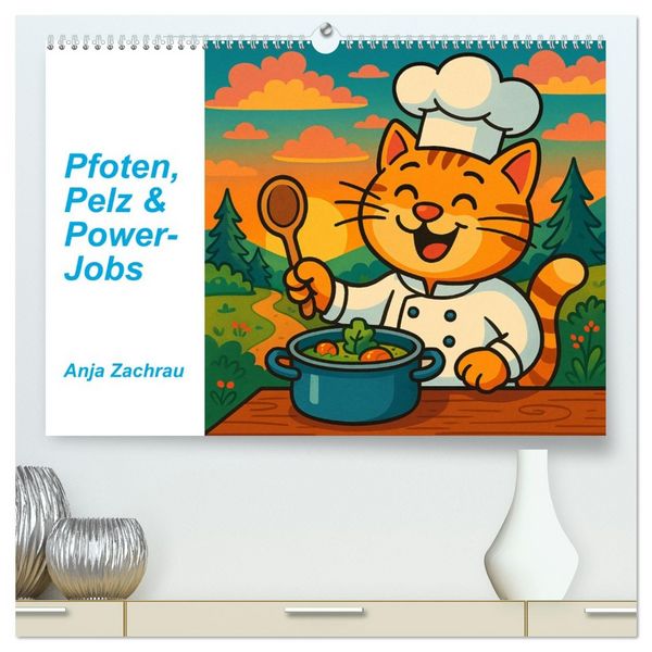 Produktbild: Pfoten, Pelz & Power-Jobs (hochwertiger Premium Wandkalender 2026 DIN A2 quer), Kunstdruck in Hochglanz