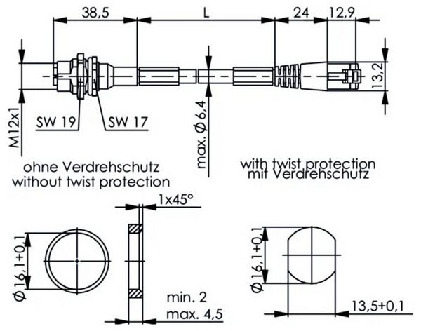 Produktbild: Teleg&auml;rtner 100017394 Verbindungsleitung Buchse, Stecker 3m 1St.