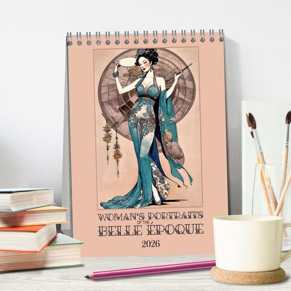 Produktbild: Women's Images of the Belle &Eacute;poque (Desk Calendar 2026 DIN A5 portrait), CALVENDO 12 Month DeskCalendar