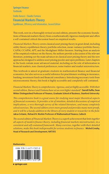 Produktbild: Financial Markets Theory