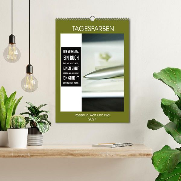 Produktbild: Tagesfarben - Poesie in Wort und Bild (Wandkalender 2027 DIN A3 hoch), CALVENDO Monatskalender