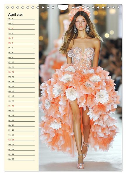 Produktbild: Bl&uuml;tenzauber. High Fashion auf dem Catwalk (Wandkalender 2026 DIN A4 hoch), CALVENDO Monatskalender