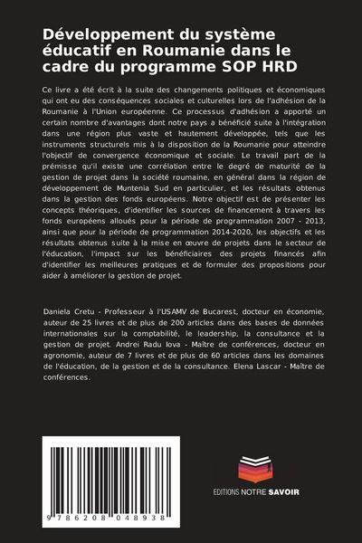 Produktbild: D&eacute;veloppement du syst&egrave;me &eacute;ducatif en Roumanie dans le cadre du programme SOP HRD