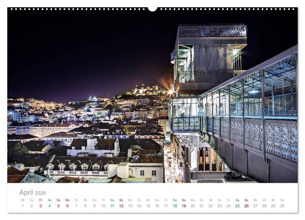 Produktbild: Lissabon - Stadt der K&ouml;nige (hochwertiger Premium Wandkalender 2026 DIN A2 quer), Kunstdruck in Hochglanz