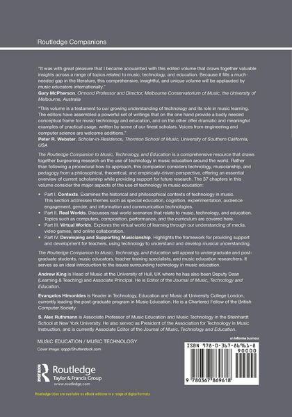Produktbild: The Routledge Companion to Music, Technology, and Education