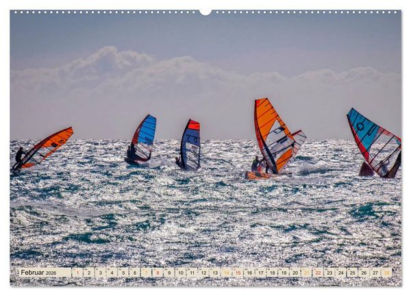 Produktbild: Windsurfing - extrem cool (hochwertiger Premium Wandkalender 2026 DIN A2 quer), Kunstdruck in Hochglanz