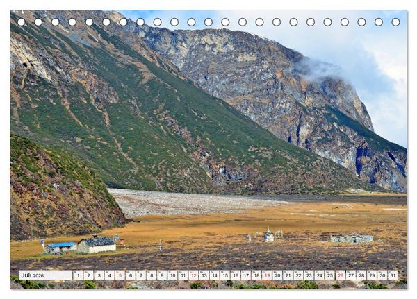 Produktbild: NEPAL, die Umrundung des Manaslu (Tischkalender 2026 DIN A5 quer), CALVENDO Monatskalender