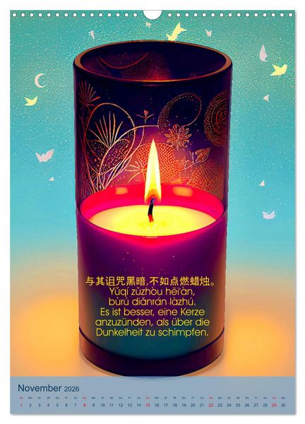 Produktbild: Chinesische Weisheiten. Zhonggu&oacute; zh&igrave;hu&igrave; (Wandkalender 2026 DIN A3 hoch), CALVENDO Monatskalender