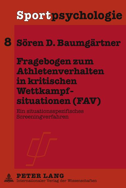Produktbild: Fragebogen zum Athletenverhalten in kritischen Wettkampfsituationen (FAV)