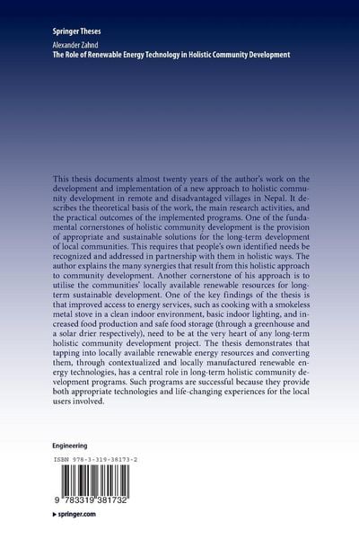 Produktbild: The Role of Renewable Energy Technology in Holistic Community Development