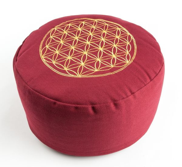 Produktbild: Blume des Lebens Meditationskissen rot