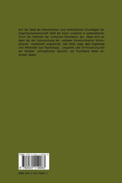 Produktbild: Simulation schizophrener Sprache