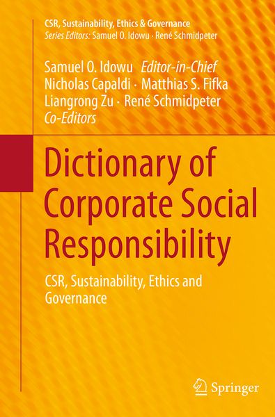 Produktbild: Dictionary of Corporate Social Responsibility