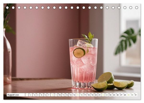 Produktbild: Dein Monat dein Cocktail (Tischkalender 2026 DIN A5 quer), CALVENDO Monatskalender