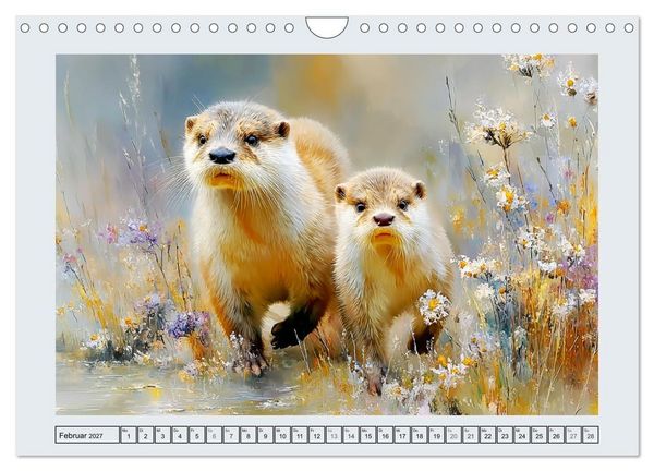 Produktbild: Otter. Verspielte Abenteurer am Wasser (Wandkalender 2027 DIN A4 quer), CALVENDO Monatskalender