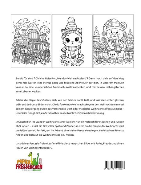 Produktbild: W&uuml;nsch dich ins Wunder-Weihnachtsland ... Festliches Malbuch f&uuml;r Kinder