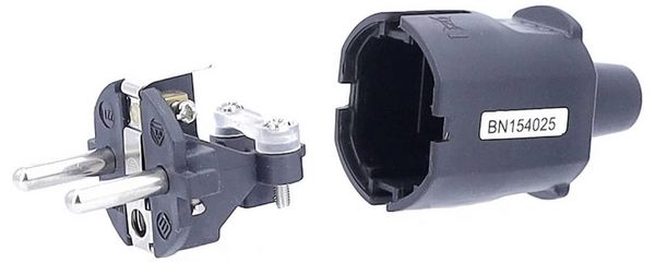 Produktbild: AS Schwabe 62222 Schutzkontaktstecker PVC 230V Schwarz