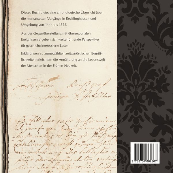 Produktbild: Vestische Geschichte mit dem Betrachtungsmittelpunkt Stadt Recklinghausen von 1444 bis 1822