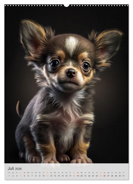 Produktbild: Zauberhafte Hundebabys (Wandkalender 2026 DIN A2 hoch), CALVENDO Monatskalender