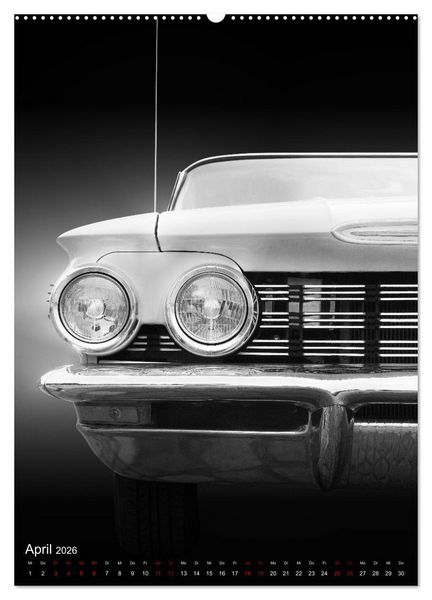 Produktbild: Amerikanische Autos aus den Jahren 1957 bis 1976 Frontansichten (hochwertiger Premium Wandkalender 2026 DIN A2 hoch), Kunstdruck in Hochglanz