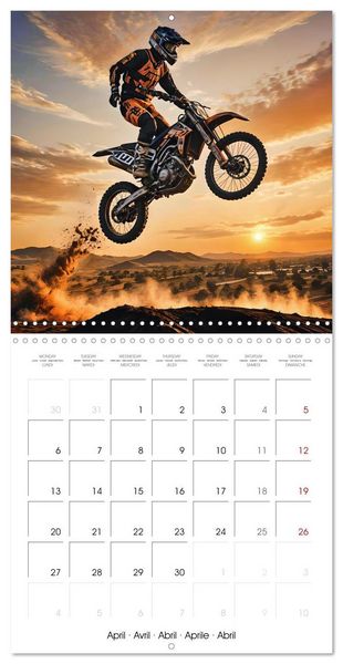 Produktbild: Ride the motocross thrill (Wall Calendar 2026 12 &times; 12 Inch) CALVENDO 12 Month Wall Calendar