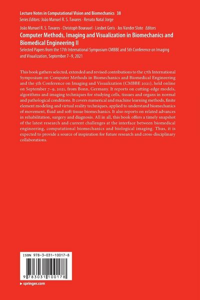 Produktbild: Computer Methods, Imaging and Visualization in Biomechanics and Biomedical Engineering II