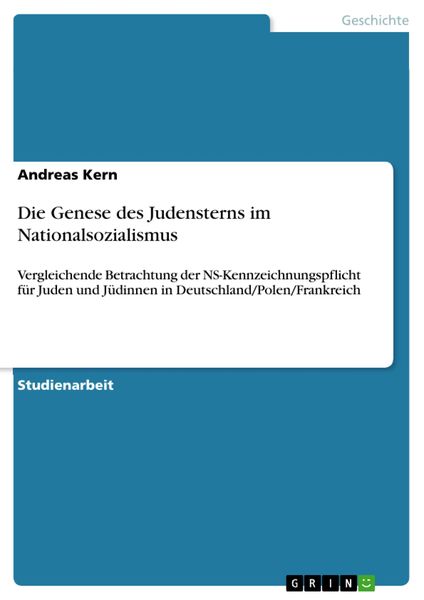 Produktbild: Die Genese des Judensterns im Nationalsozialismus