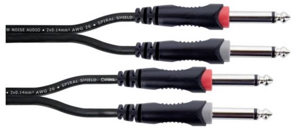 Produktbild: Cordial 14844 Klinke Audio Anschlusskabel [2x Klinkenstecker 6.3mm (mono) - 2x Klinkenstecker 6.3mm (mono)] 1.50m Schwarz