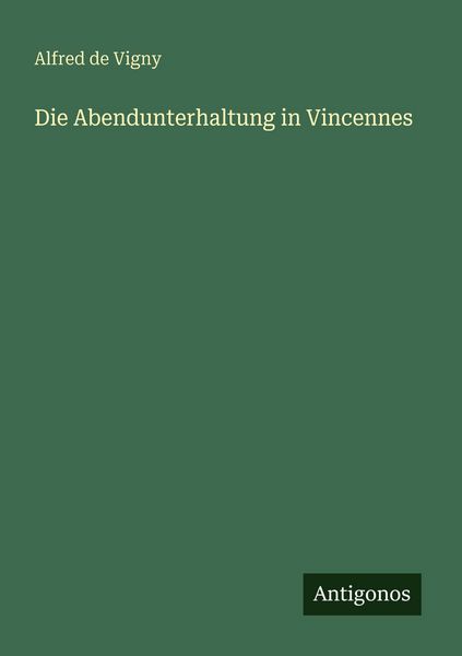Produktbild: Die Abendunterhaltung in Vincennes