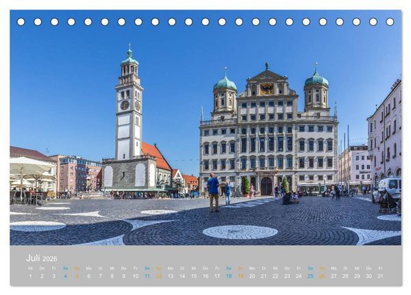 Produktbild: Augsburg - Stadt der Renaissance (Tischkalender 2026 DIN A5 quer), CALVENDO Monatskalender