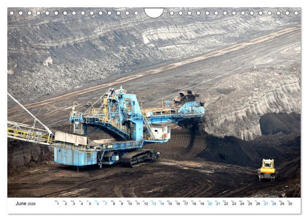 Produktbild: Mining machines in action - Various open-pit mines (Wall Calendar 2026 DIN A4 landscape), CALVENDO 12 Month Wall Calendar