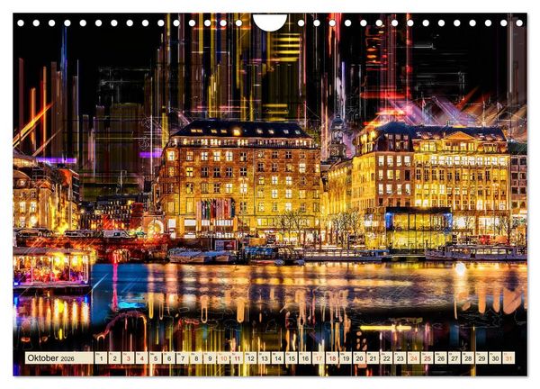 Produktbild: Hamburg abstrakt (Wandkalender 2026 DIN A4 quer), CALVENDO Monatskalender