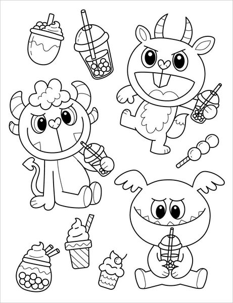 Produktbild: The UnCuties Creepy Cosy Cafe Colouring Book