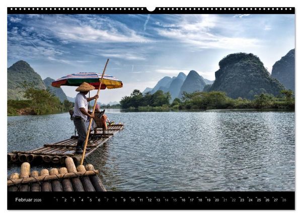 Produktbild: CHINA - Zauberberge am Drachenfluss (Wandkalender 2026 DIN A2 quer), CALVENDO Monatskalender