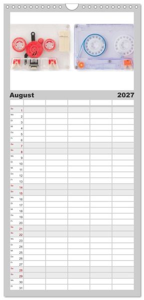 Produktbild: Familienplaner 2027 - Audio Tapes mit 5 Spalten (Wandkalender, 21 x 45 cm) CALVENDO