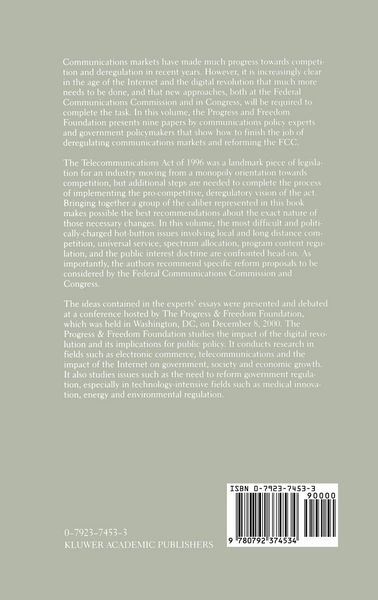 Produktbild: Communications Deregulation and FCC Reform: Finishing the Job
