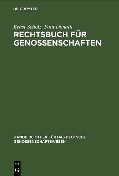 Produktbild: Rechtsbuch f&uuml;r Genossenschaften